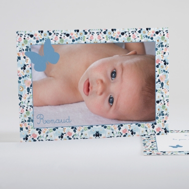 Faire-part de naissance Lovely papillon liberty