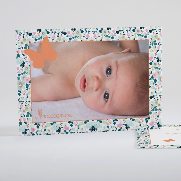 Faire-part de naissance Lovely papillon liberty