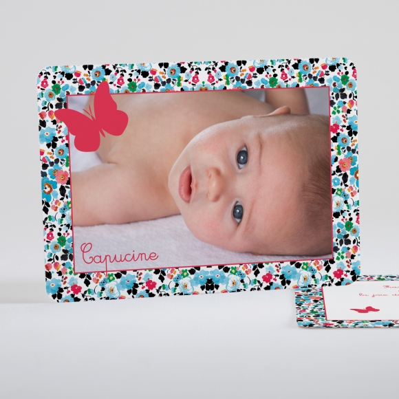 Faire-part de naissance Lovely papillon liberty