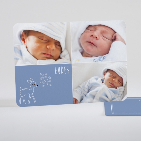 Faire-part de naissance Faon 3 photos