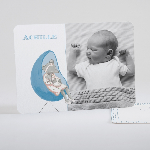 Faire-part de naissance Petite souris endormie