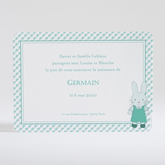 Faire-part de naissance Petit lapin