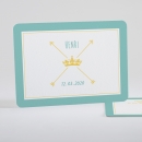 Faire-part de naissance Flèches et couronnes
