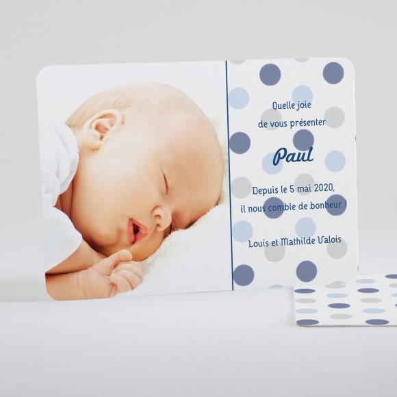 Faire-part de naissance Jolies pastilles rondes