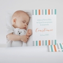 Faire-part de naissance Petites rayures photo