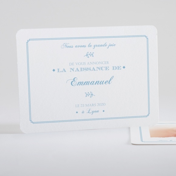 Faire-part de naissance Sobre double cadre