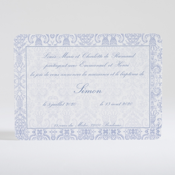 Faire-part de naissance Motif chic