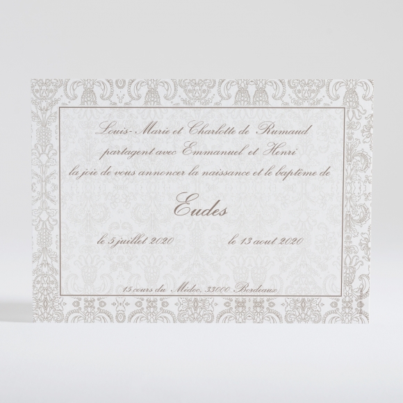 Faire-part de naissance Motif chic