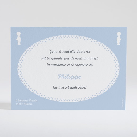 Faire-part de naissance Silhouette élégante