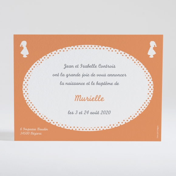 Faire-part de naissance Silhouette élégante