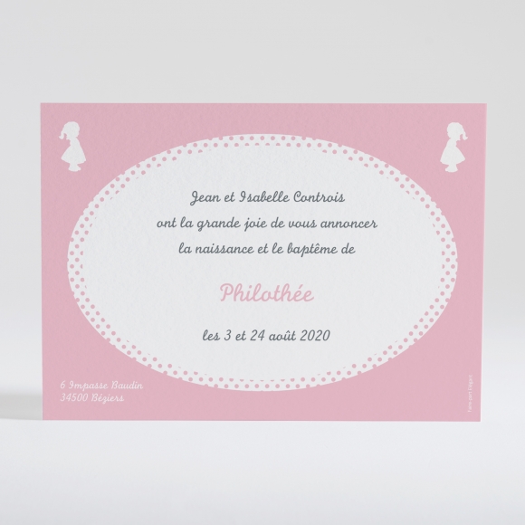 Faire-part de naissance Silhouette élégante