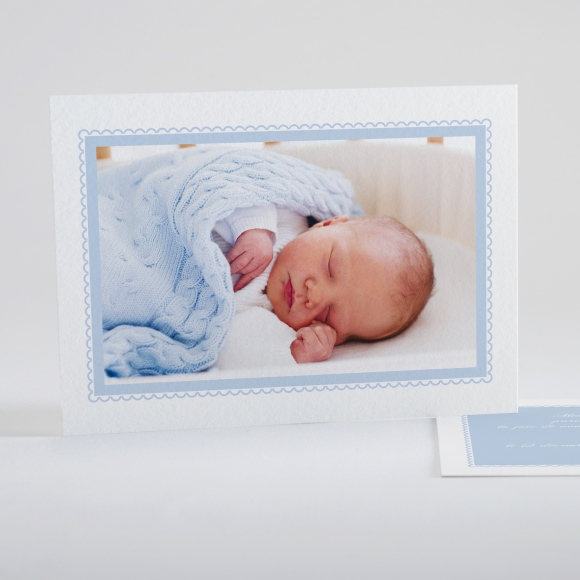 Faire-part de naissance Cadre perle chic