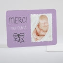 Remerciements naissance Symboles de joie Fille