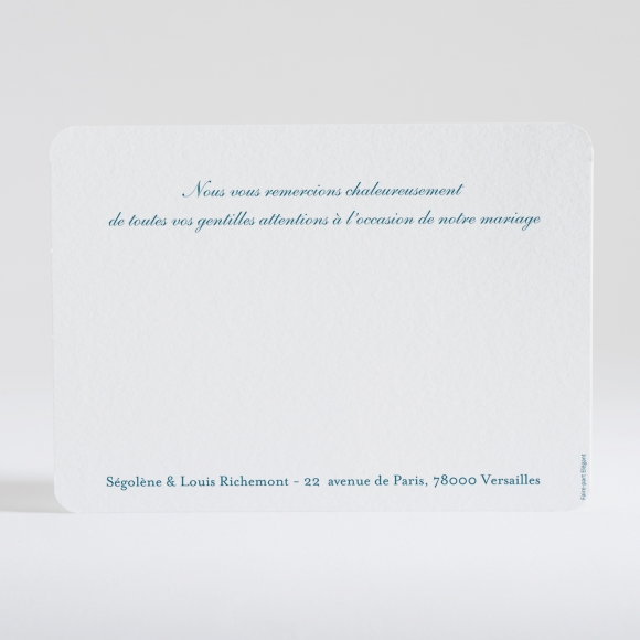 Remerciements mariage Cœur de papillons