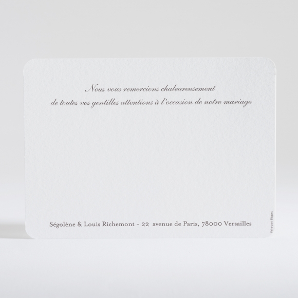 Remerciements mariage Cœur de papillons