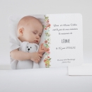 Faire-part de naissance Guirlande fleurie