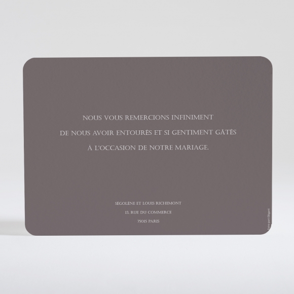 Remerciements mariage Liberty léger