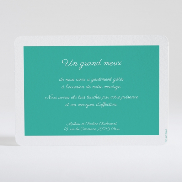 Remerciements mariage Liberty groseille