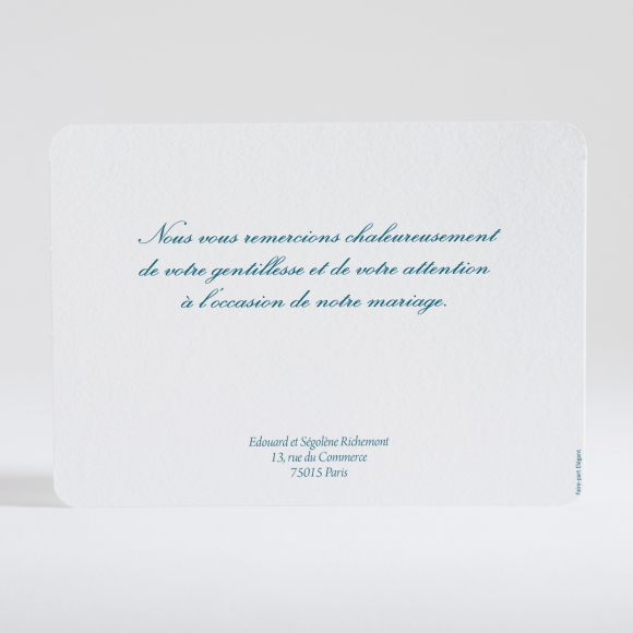 Remerciements mariage Traditionnel triptyque