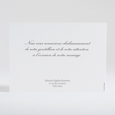 Remerciements mariage Traditionnel triptyque