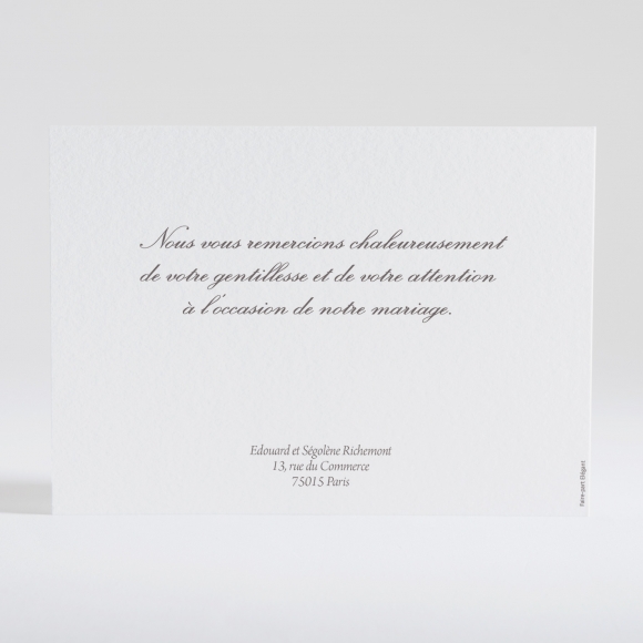 Remerciements mariage Traditionnel triptyque