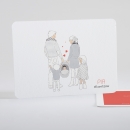 Faire-part de naissance Petit amour paysage 3 enfants