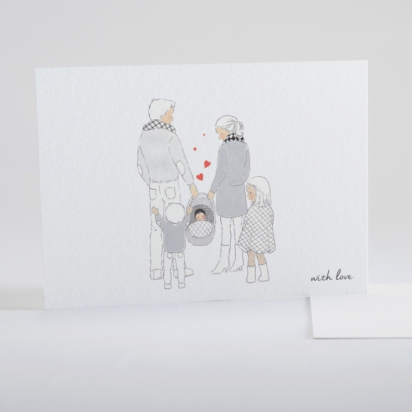 Carte de correspondance Happy family