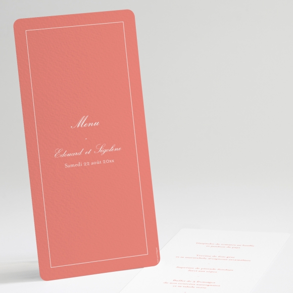 Menu mariage Tradi rectangle couleur