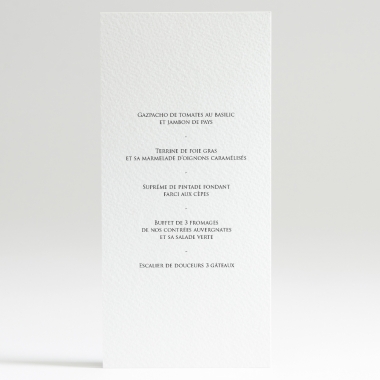 Menu mariage Portrait moderne