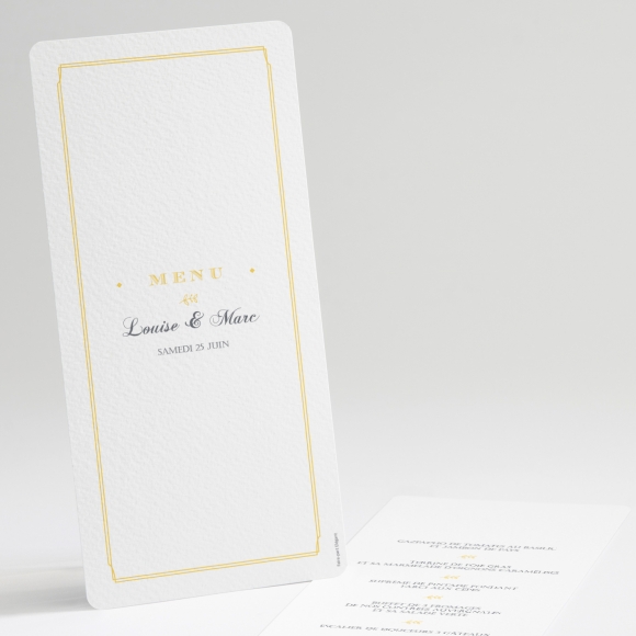 Menu mariage Typographies