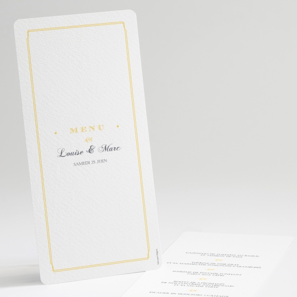 Menu mariage Typographies