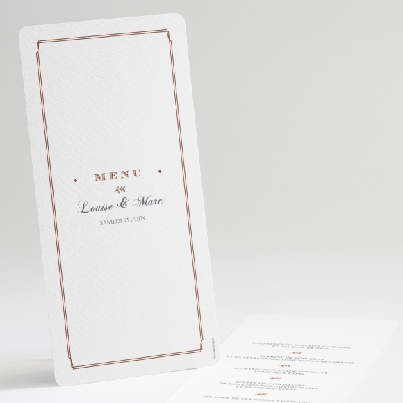 Menu mariage Typographies