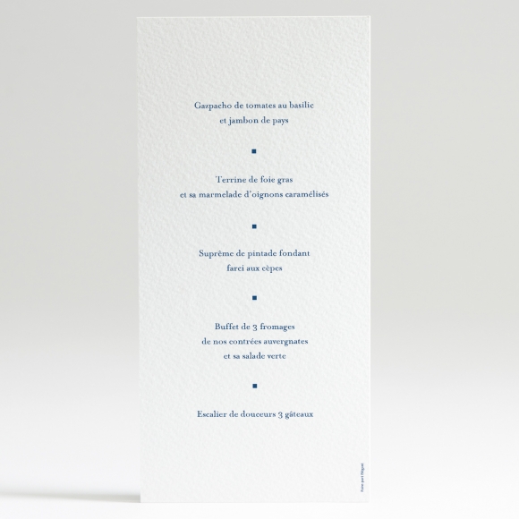 Menu mariage Contemporain