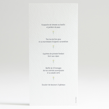 Menu mariage Fifties