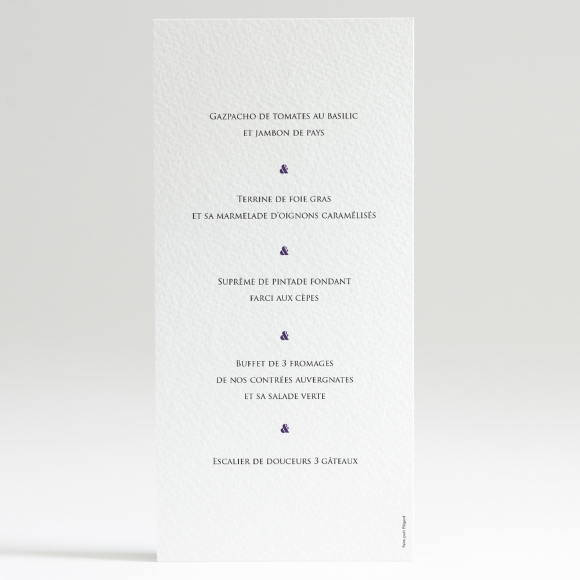 Menu mariage Symphonie