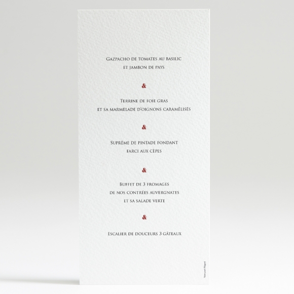 Menu mariage Symphonie