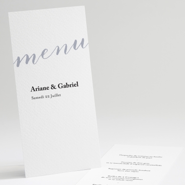 Menu mariage Letter