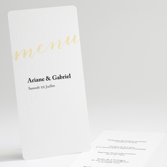 Menu mariage Letter