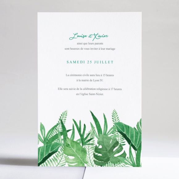 Faire-part de mariage Nature luxuriante