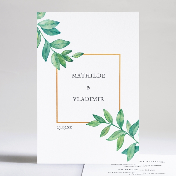 Faire-part de mariage Verdure poétique