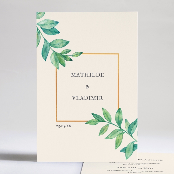 Faire-part de mariage Verdure poétique