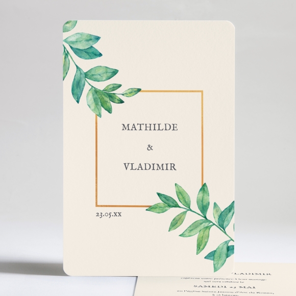 Faire-part de mariage Verdure poétique