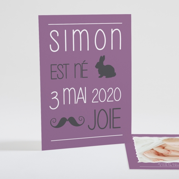 Faire-part de naissance Symboles de joie Garçon