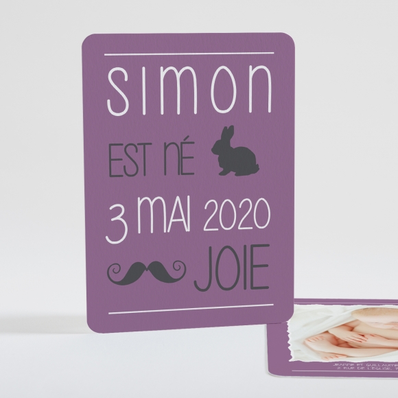 Faire-part de naissance Symboles de joie Garçon