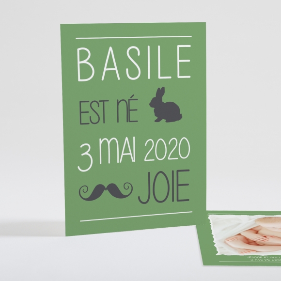 Faire-part de naissance Symboles de joie Garçon