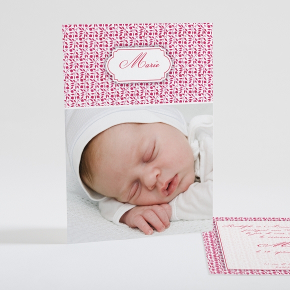 Faire-part de naissance Feuillage chic