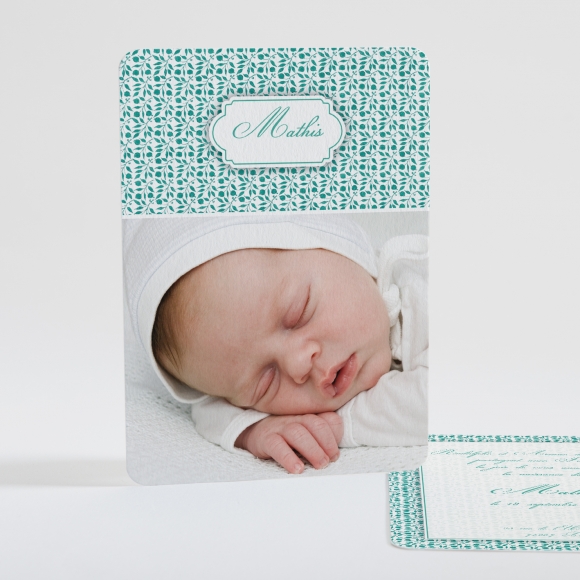 Faire-part de naissance Feuillage chic