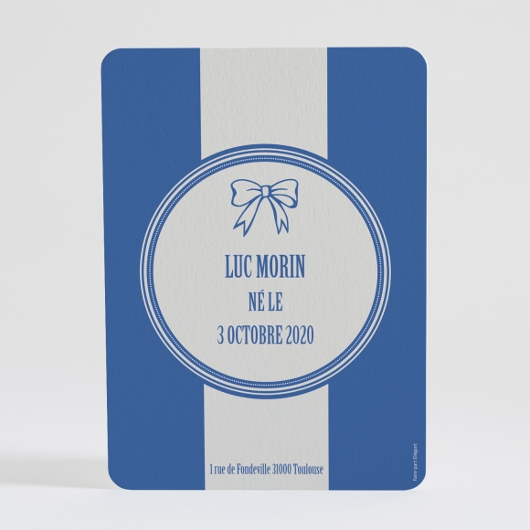 Faire-part de naissance Larges rayures