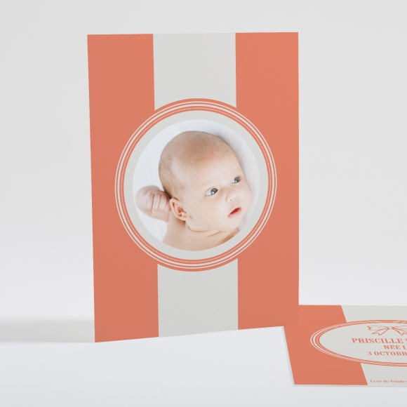 Faire-part de naissance Larges rayures