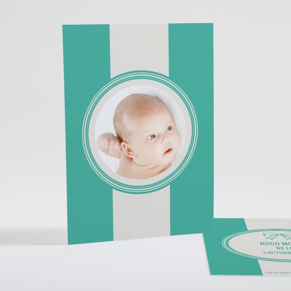 Faire-part de naissance Larges rayures